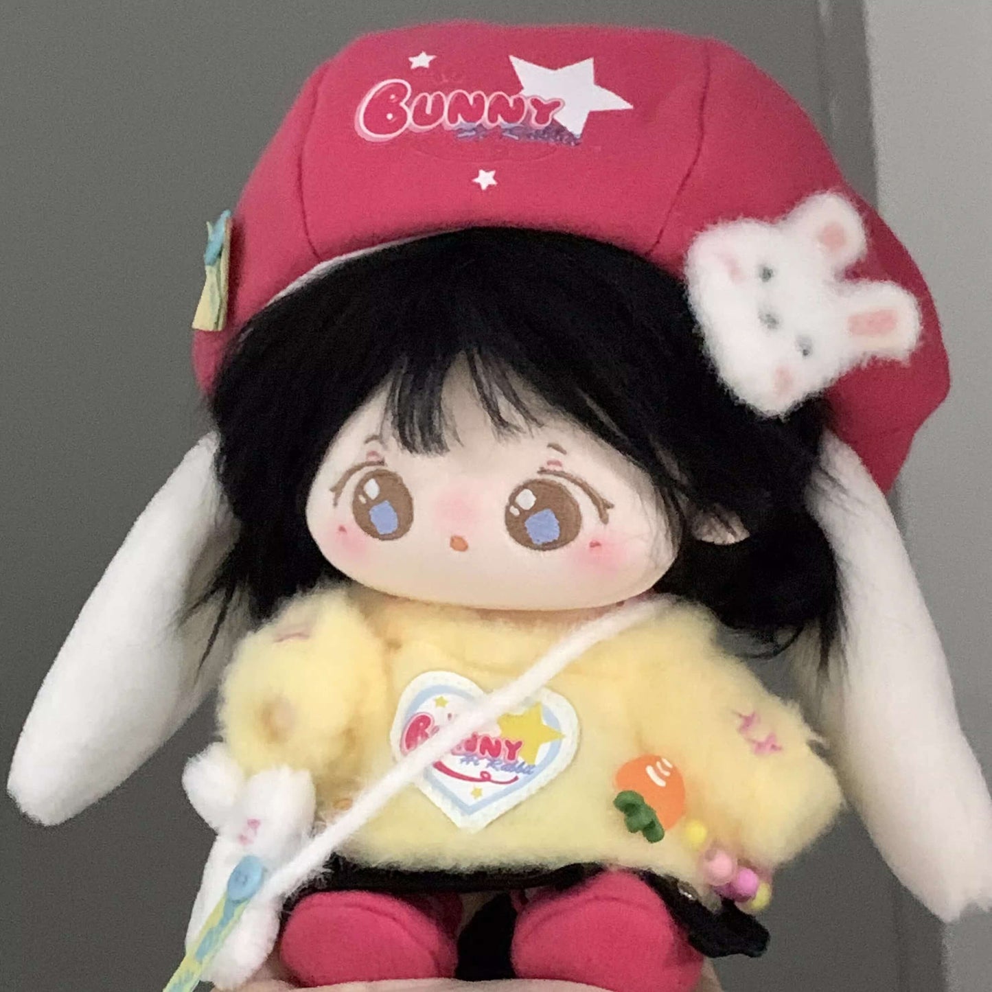 お月さまとにんじんのバニーキャップセット【20cm】