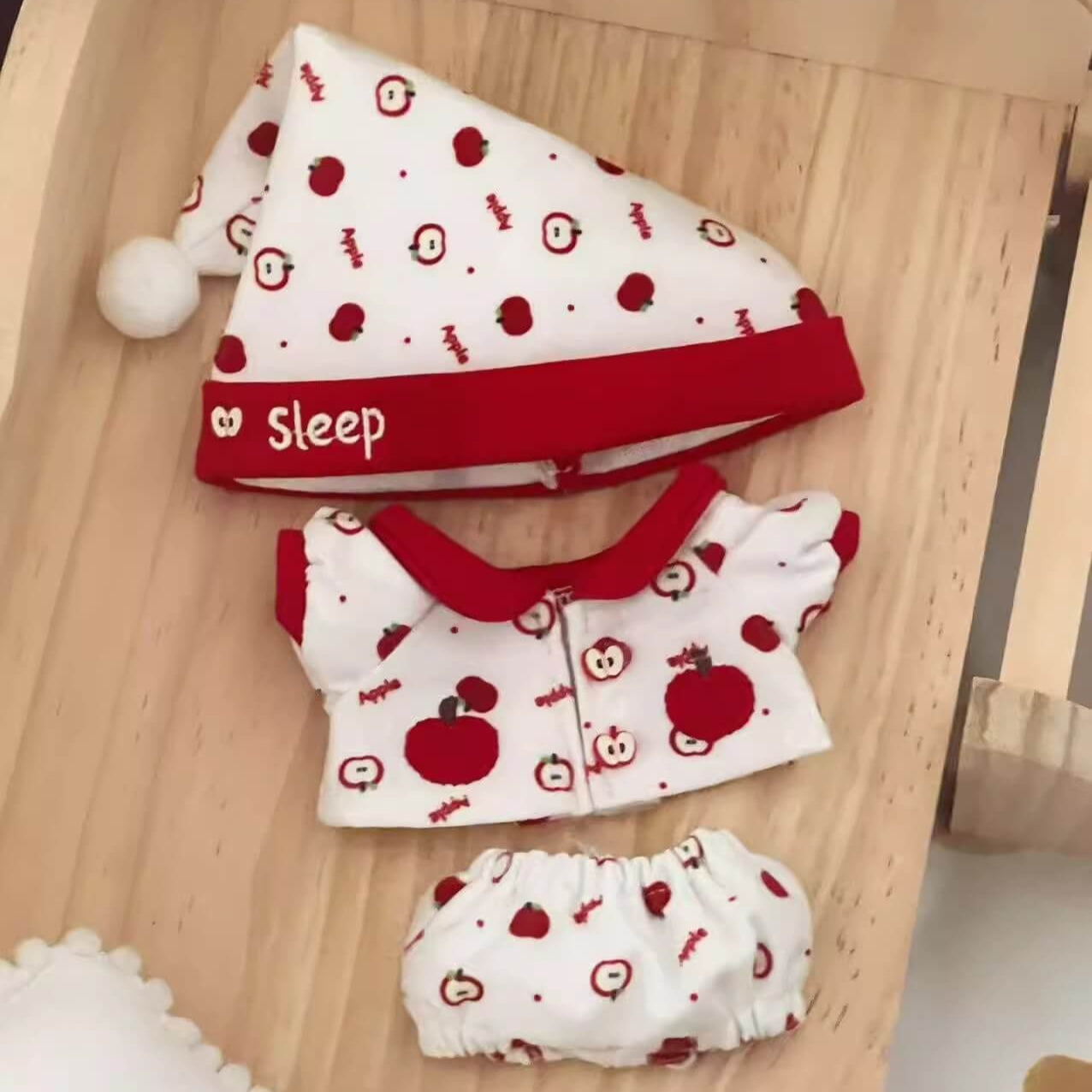 りんごの森のおやすみパジャマセット【10cm】(全2色)
