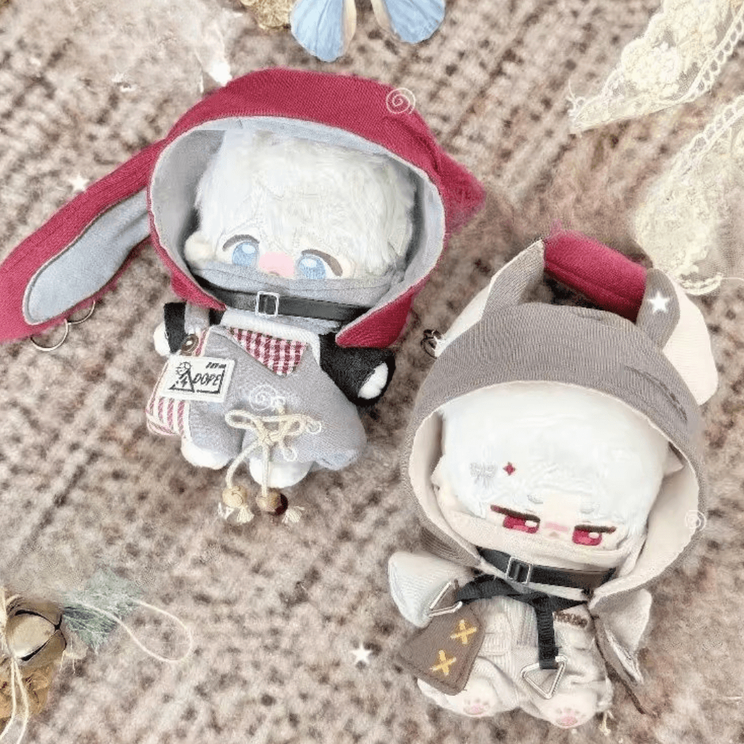 秘密の森の灰色ねずみと赤耳うさぎセット【10cm】（全2種）