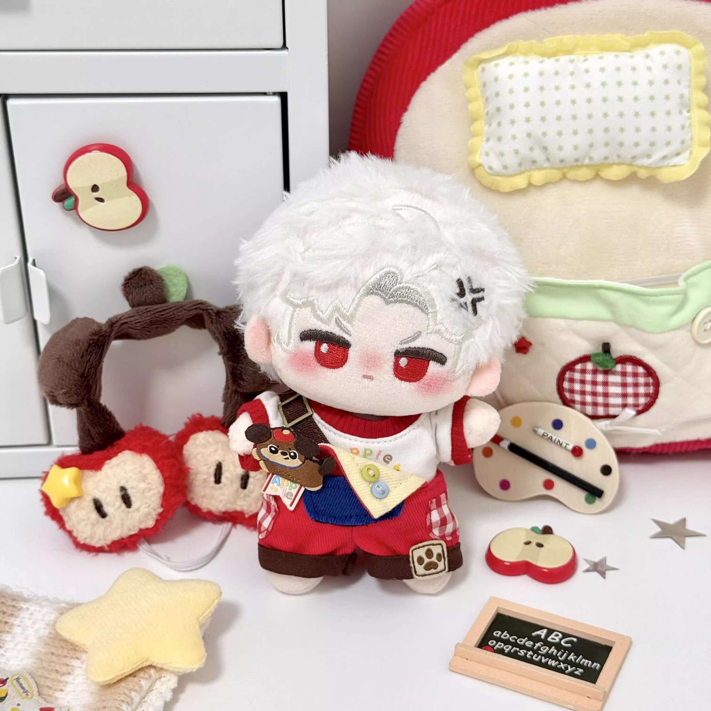 子犬と木苺のピクニックコーデセット【10cm】