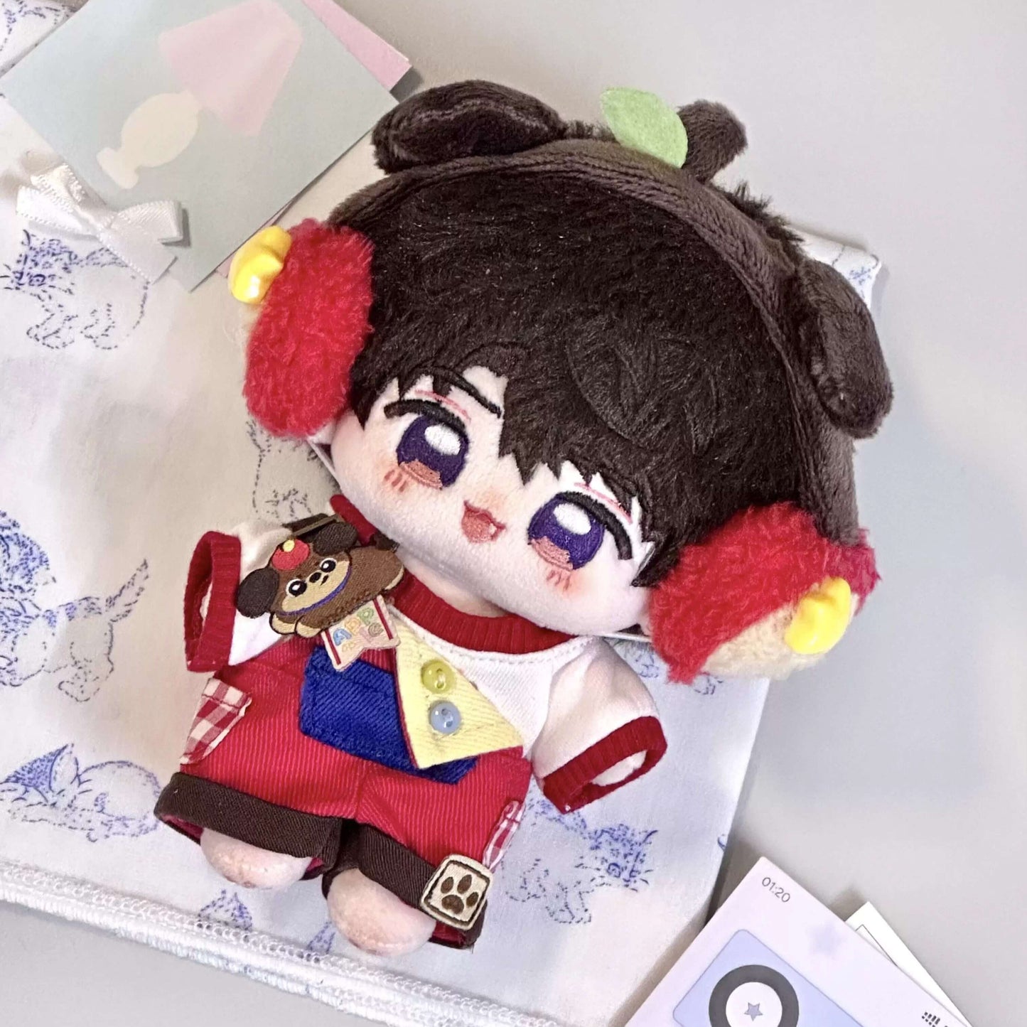子犬と木苺のピクニックコーデセット【10cm】