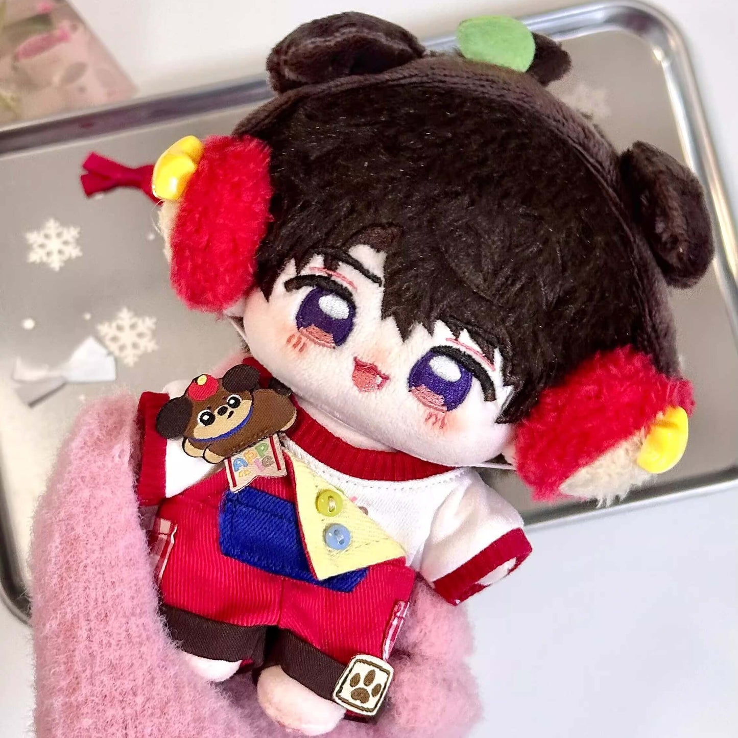 子犬と木苺のピクニックコーデセット【10cm】