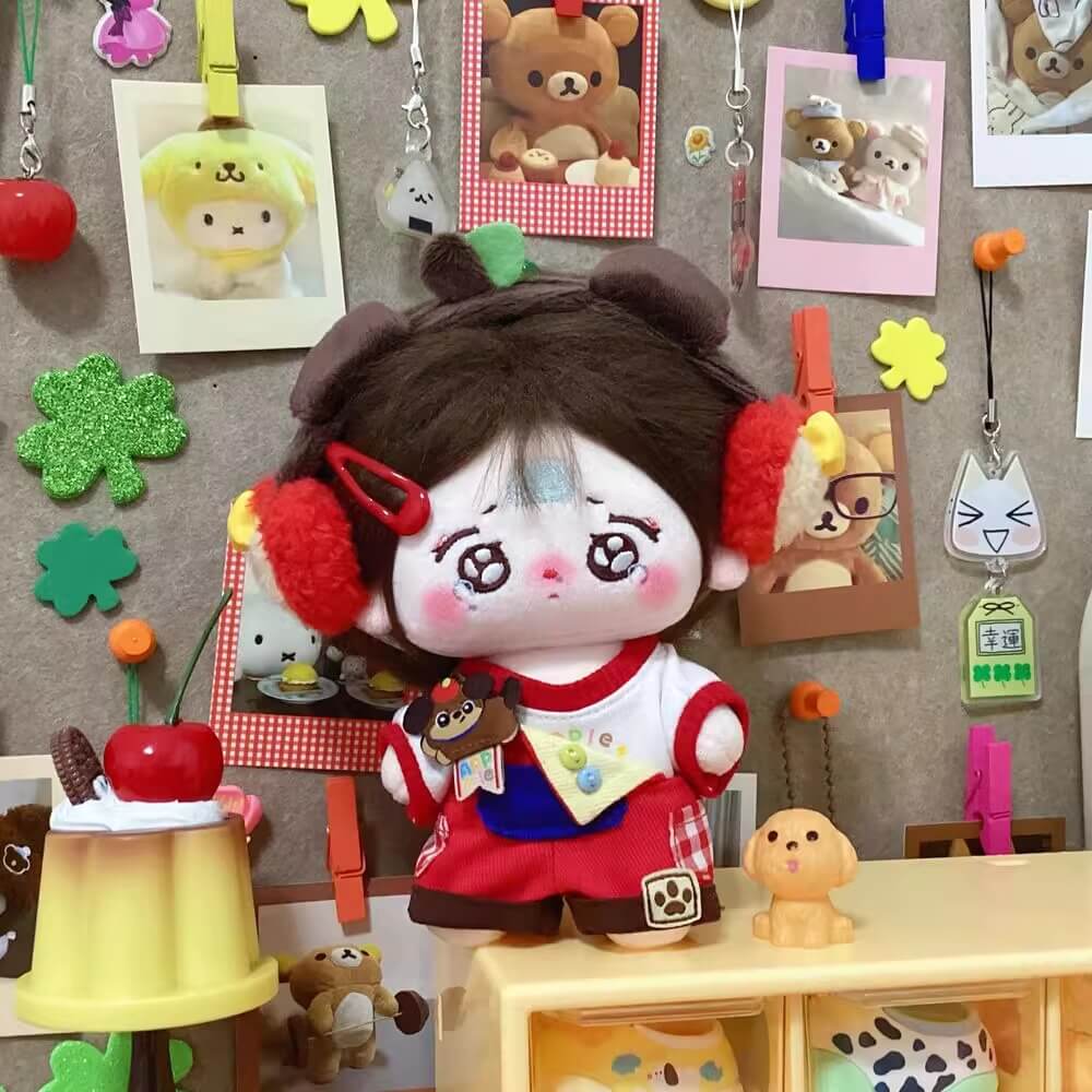 子犬と木苺のピクニックコーデセット【10cm】