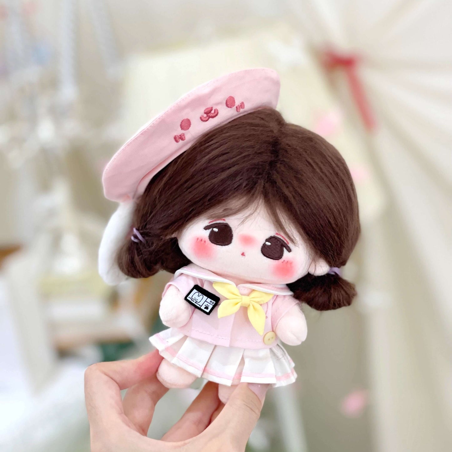 空色ねこと桜色うさぎの園児セット - スカートタイプ【10cm】（全2色）