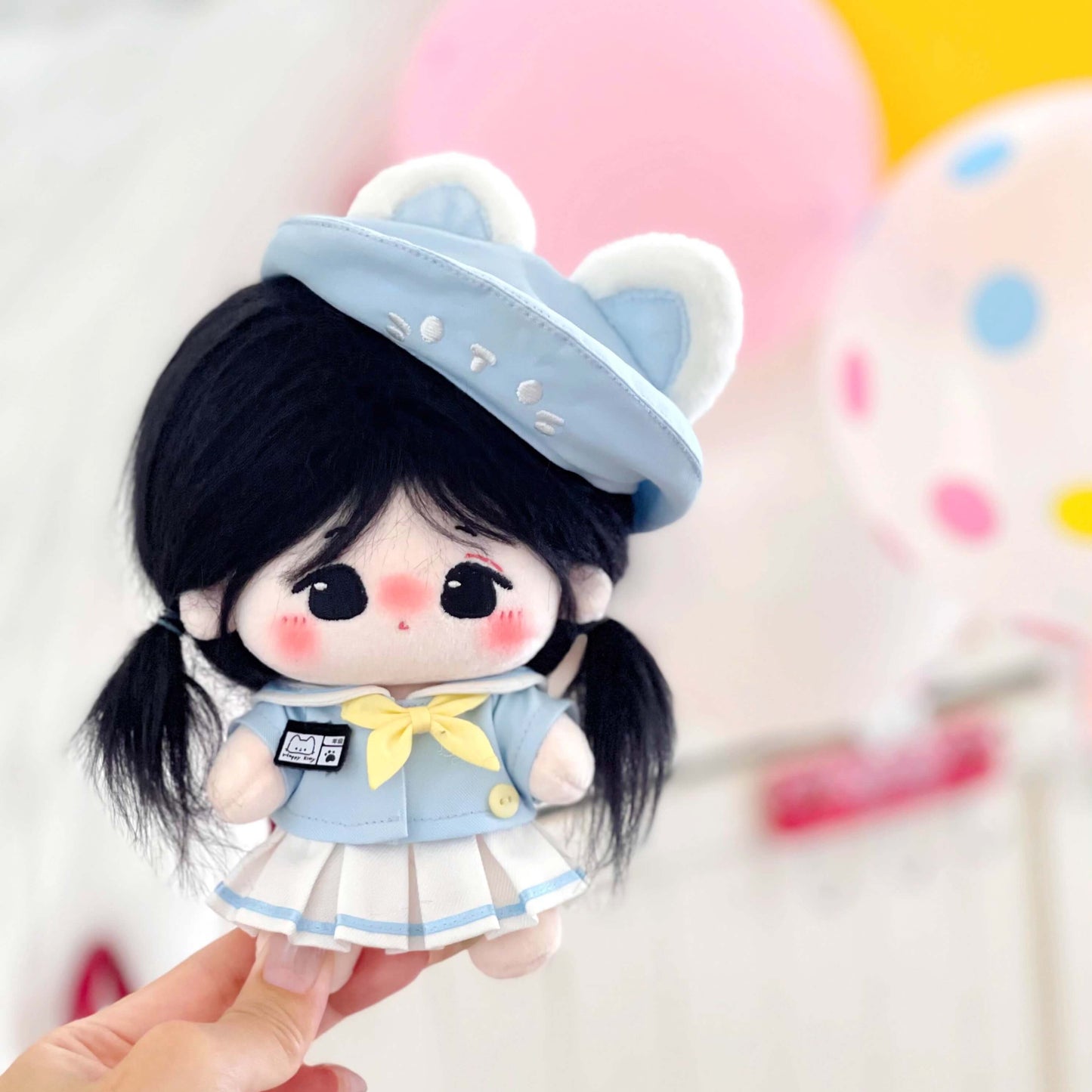 空色ねこと桜色うさぎの園児セット - スカートタイプ【10cm】（全2色）