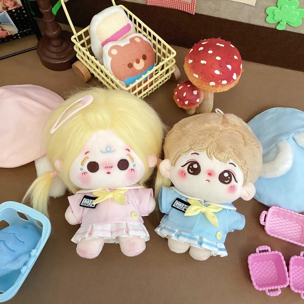 空色ねこと桜色うさぎの園児セット - スカートタイプ【10cm】（全2色）
