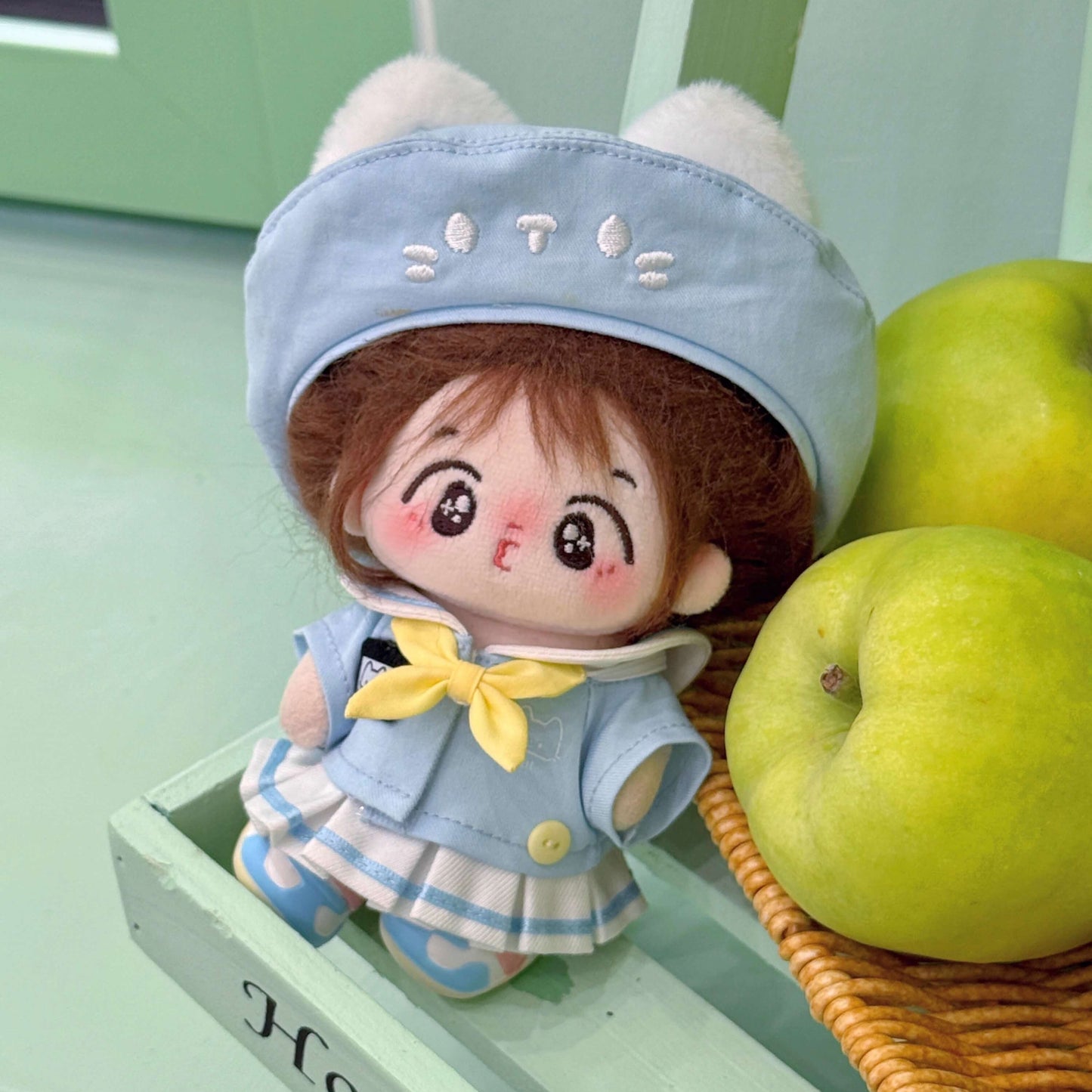 空色ねこと桜色うさぎの園児セット - スカートタイプ【10cm】（全2色）