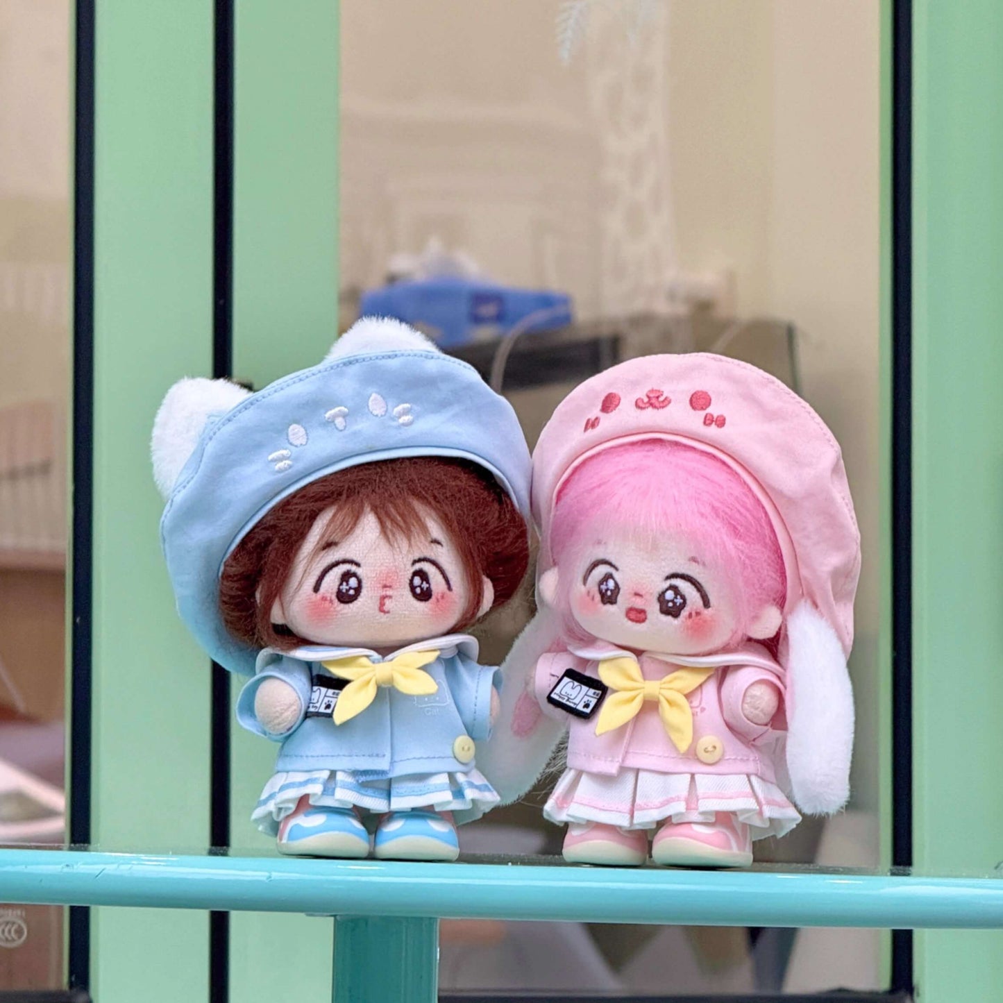 空色ねこと桜色うさぎの園児セット - スカートタイプ【10cm】（全2色）