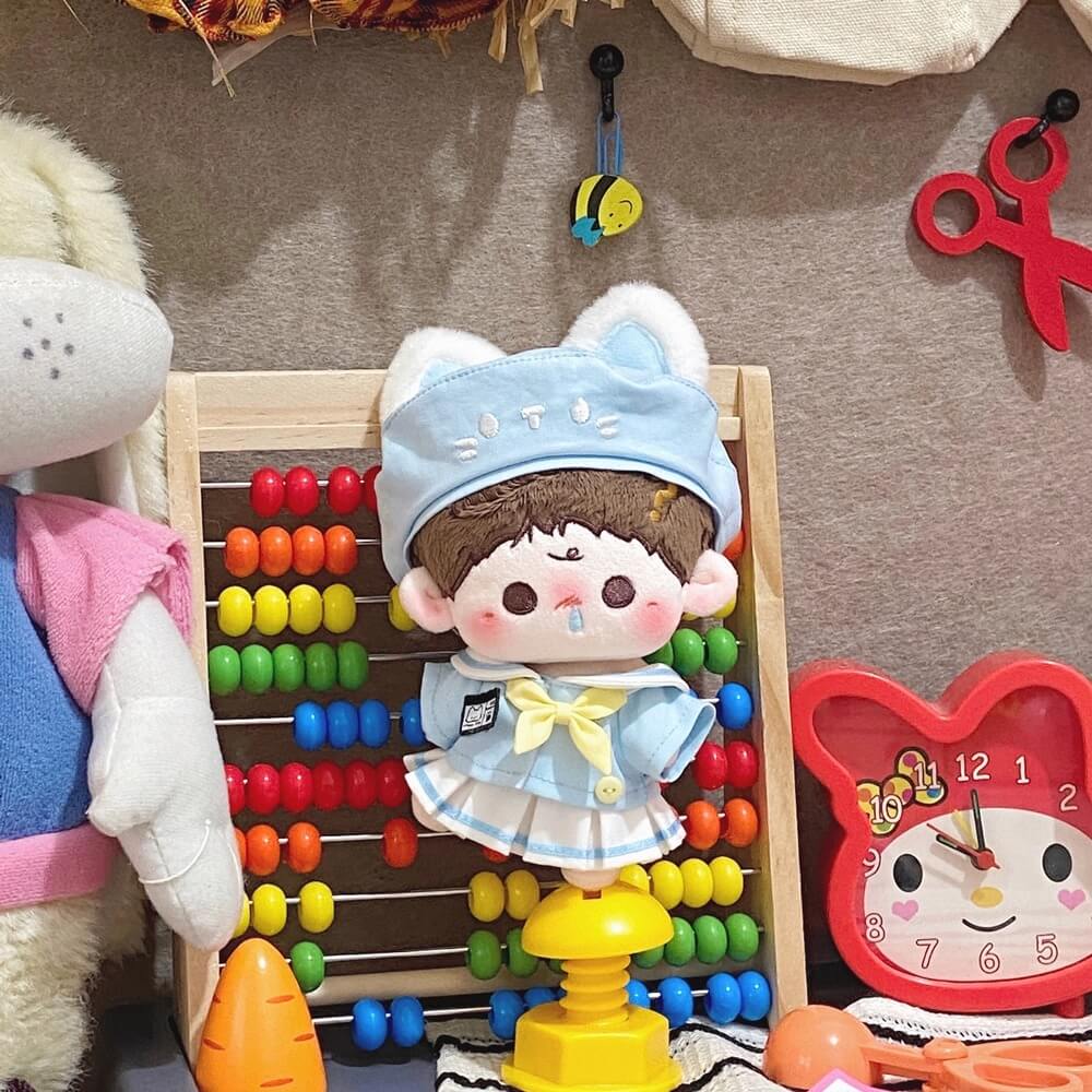 空色ねこと桜色うさぎの園児セット - スカートタイプ【10cm】（全2色）
