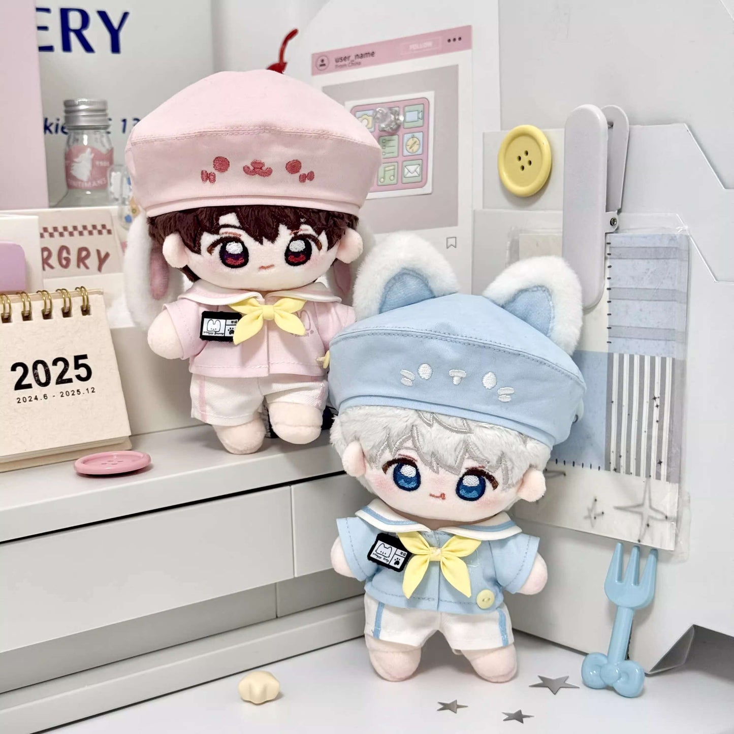 空色ねこと桜色うさぎの園児セット - パンツタイプ【10cm】（全2色）