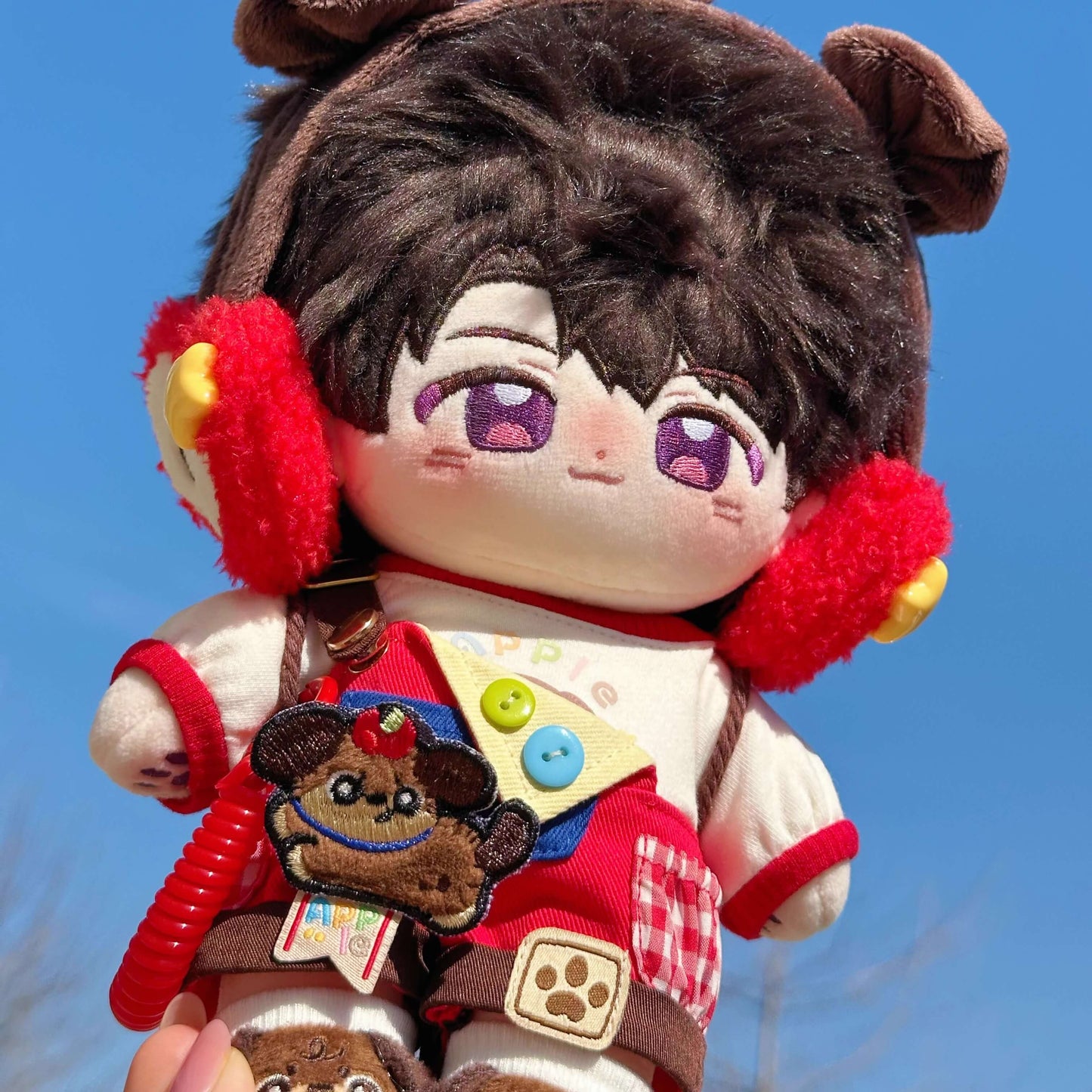 子犬と木苺のピクニックコーデセット【20cm】