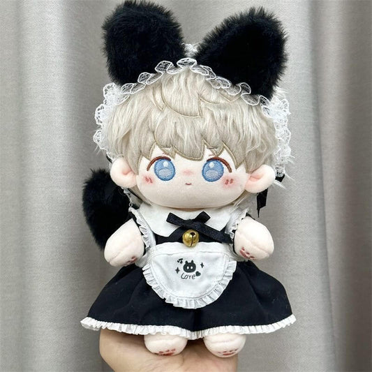 ふわもこ黒猫のメイド服セット【20cm】