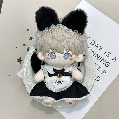 ふわもこ黒猫のメイド服セット【20cm】