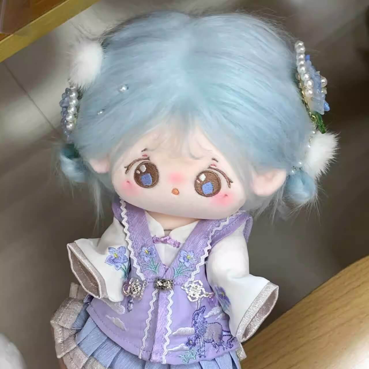 月夜に舞う花園と星雲のドレスセット【20cm】
