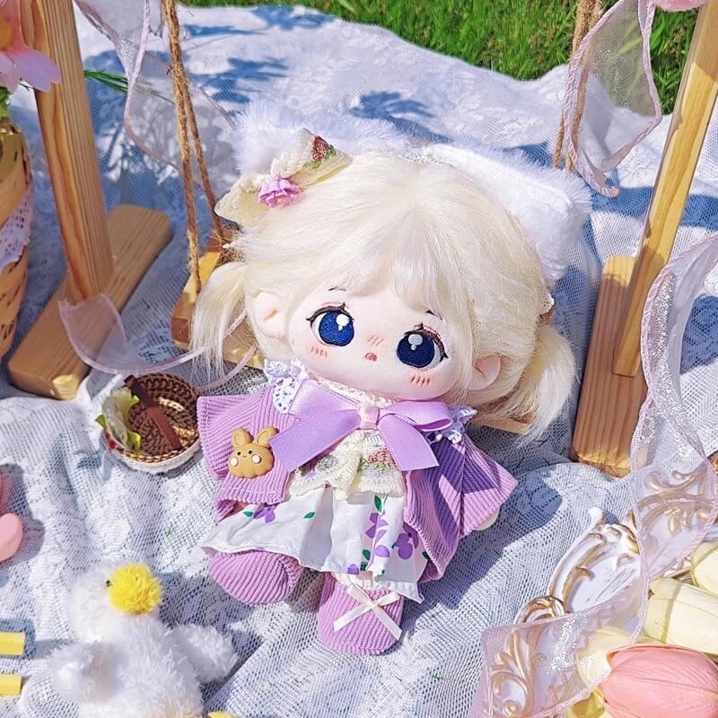 小さな妖精のラベンダードレスセット【20cm】