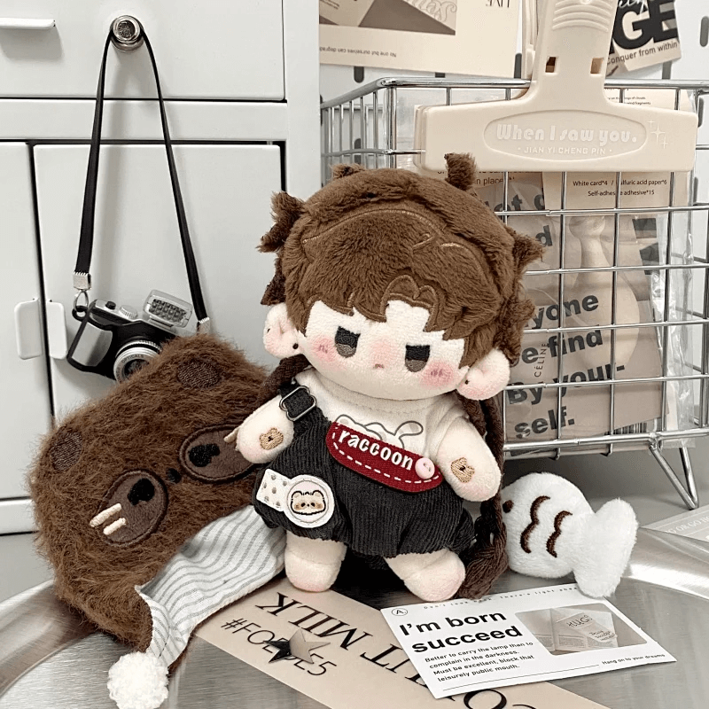 もふもふアライグマのお出かけセット【10cm】