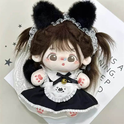ふわもこ黒猫のメイド服セット【20cm】