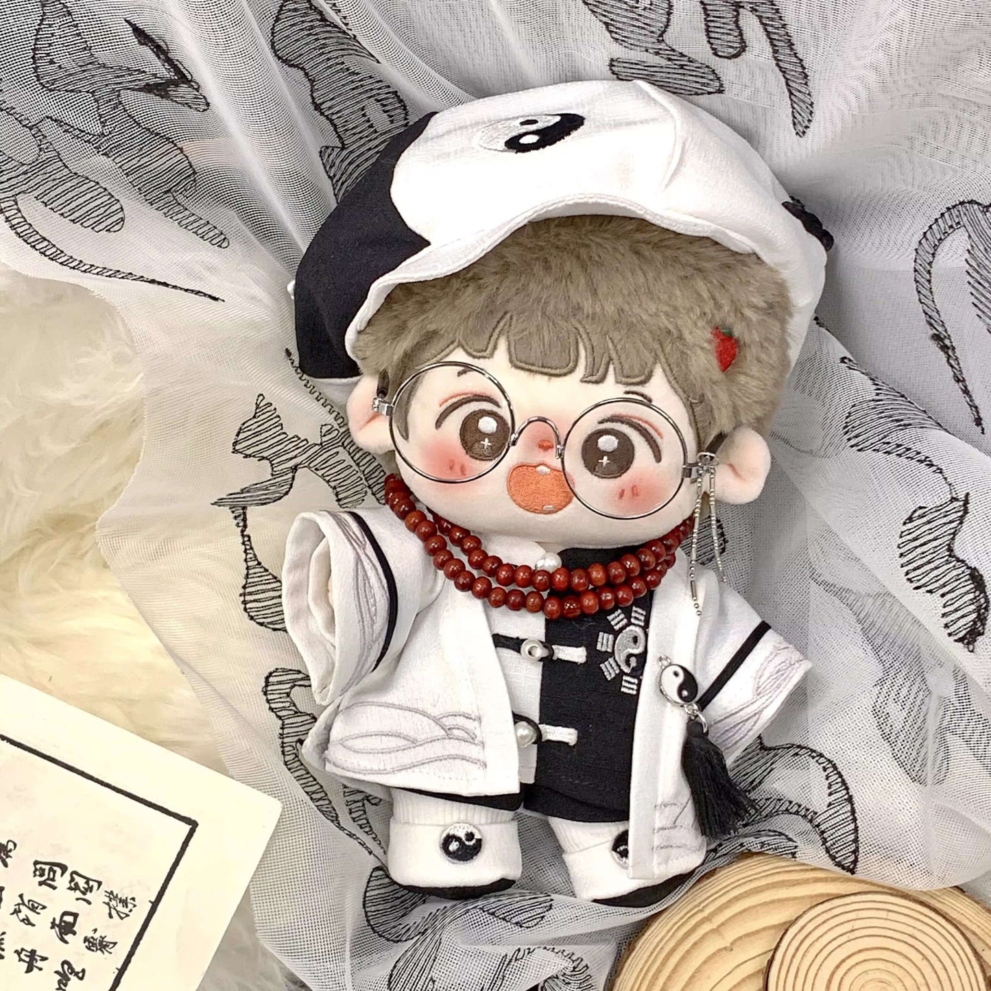 陰陽の導きモノクロ道士セット【20cm】