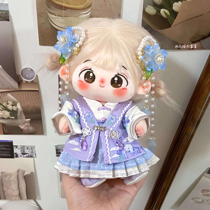 月夜に舞う花園と星雲のドレスセット【20cm】