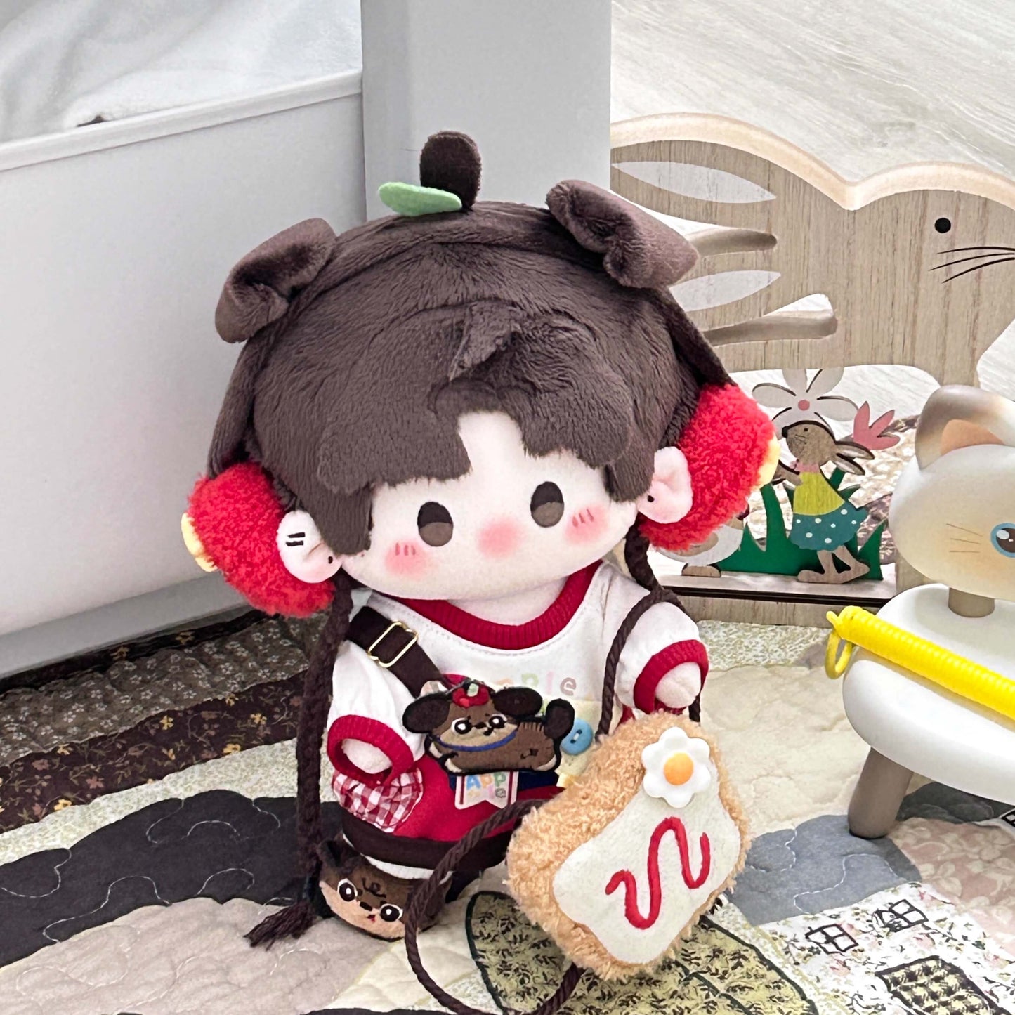 子犬と木苺のピクニックコーデセット【20cm】