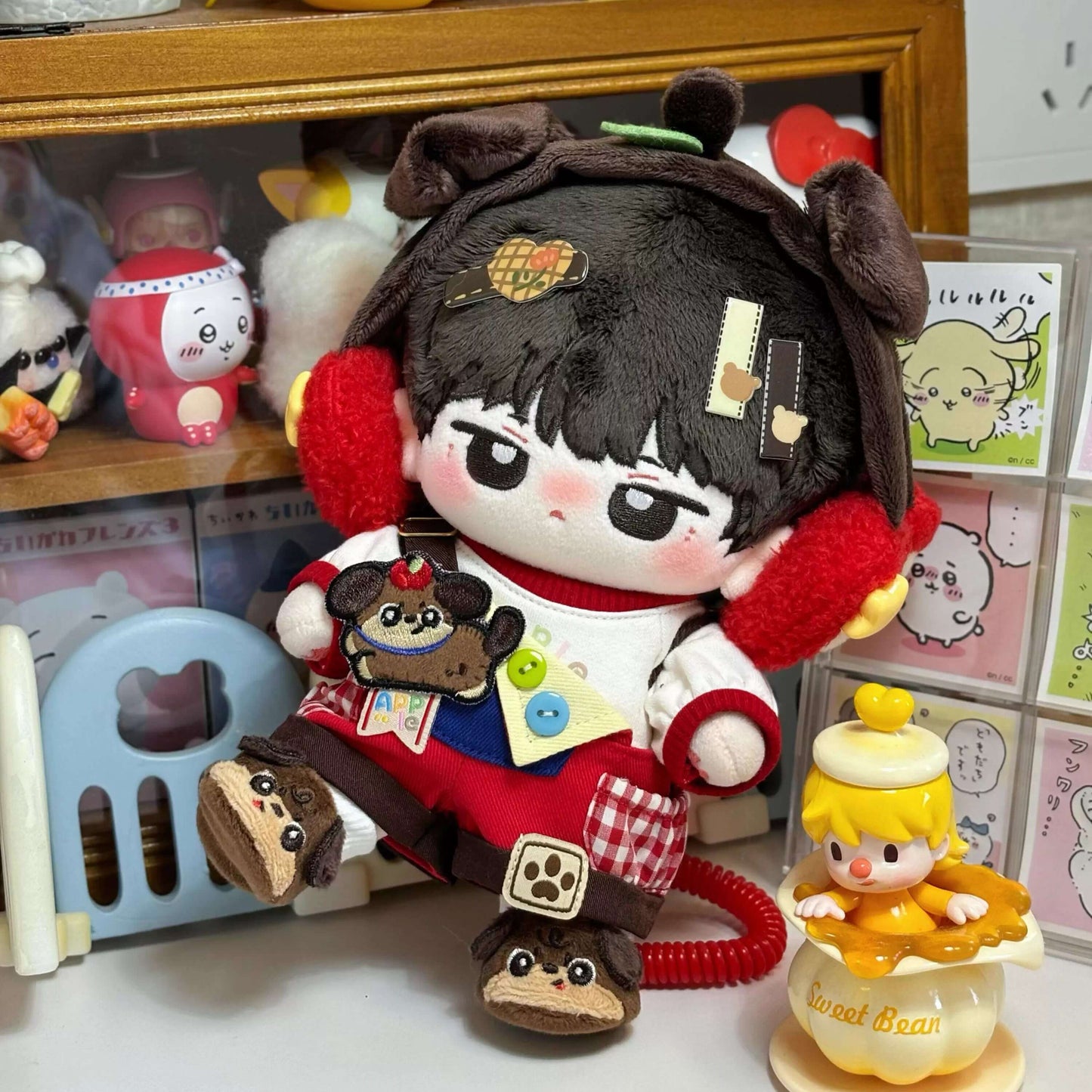 子犬と木苺のピクニックコーデセット【20cm】